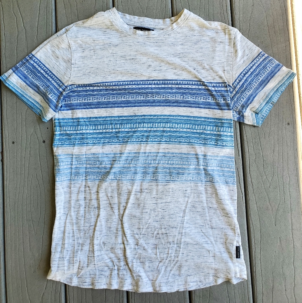 Blue Patterned Short Sleeve Tee